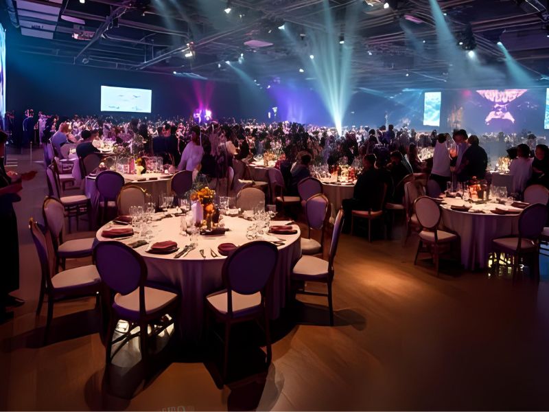 A gala event with a sleek photo booth