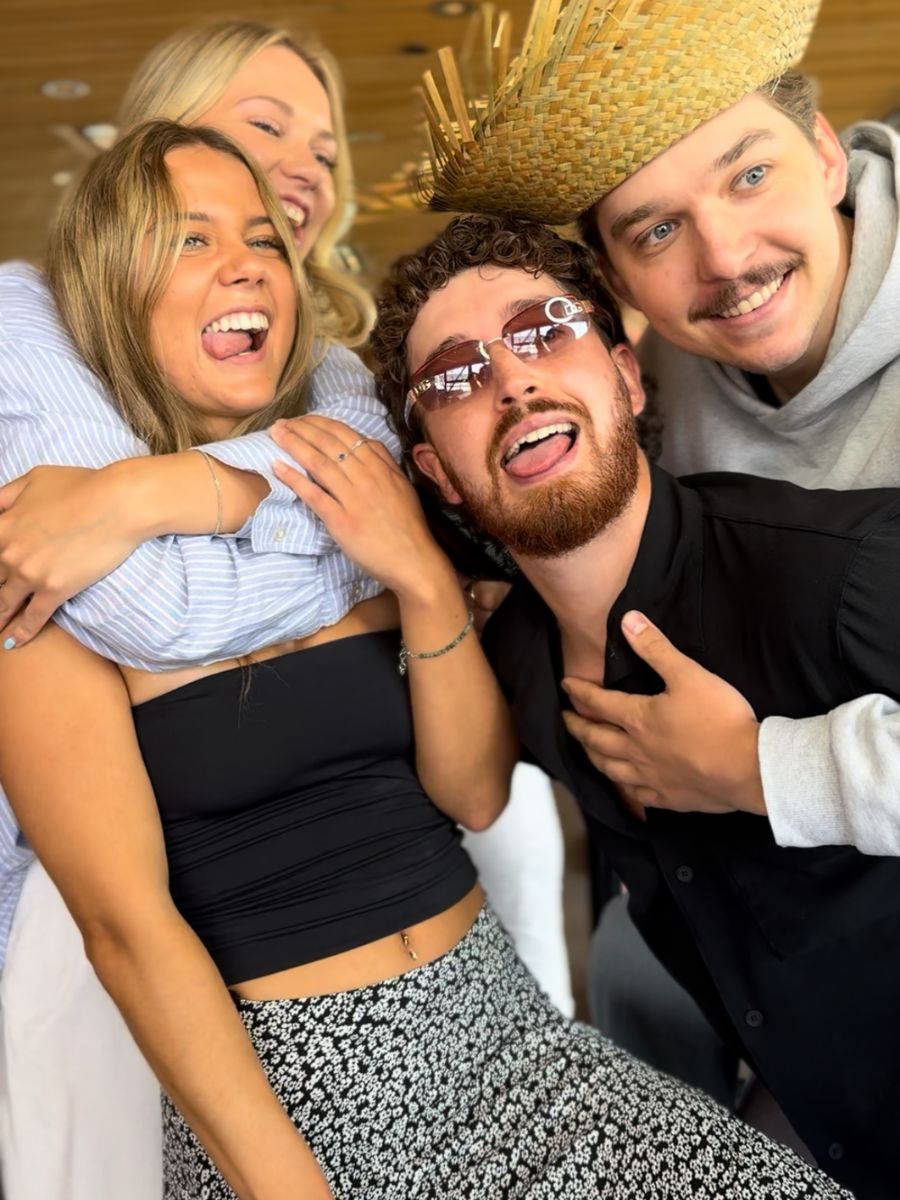 Group of Young People Having Fun with the Photo Booth