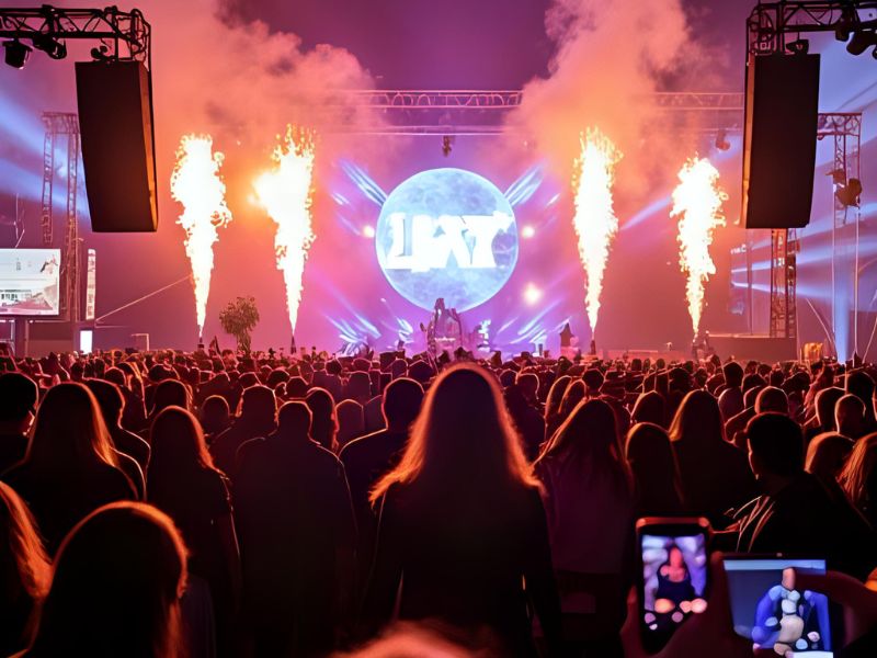 Wedding photo booth in use